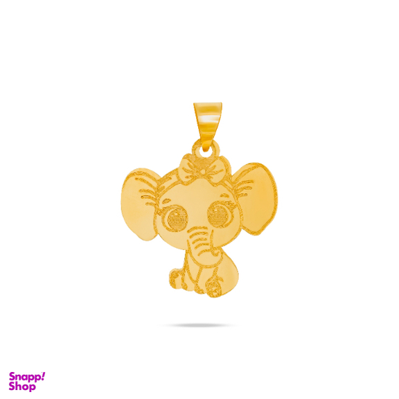 آویز گردنبند طلا 18 عیار دخترانه سی گلد گالری طرح فیل کوچولو