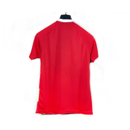 تیشرت ورزشی طرح دار ضد عرق پرگان مدل افرا رنگ قرمز