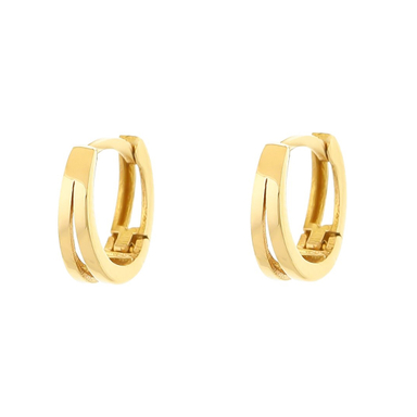 گوشواره طلا 18 عیار زنانه میو گلد مدل حلقه ای کد E1185