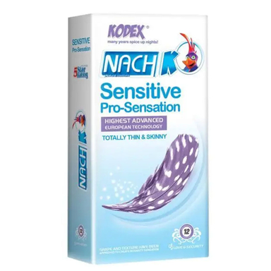 کاندوم ناچ کدکس مدل Sensitive Pro Sensation بسته 12 عددی