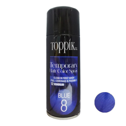 اسپری رنگ مو تاپیک هیر فیلر مدل Temporary حجم 150 میلی لیتر رنگ آبی