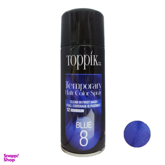 اسپری رنگ مو تاپیک هیر فیلر مدل Temporary حجم 150 میلی لیتر رنگ آبی