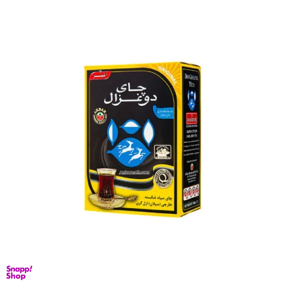 چای سیاه شکسته خارجی ارل گری دو غزال وزن 100 گرم