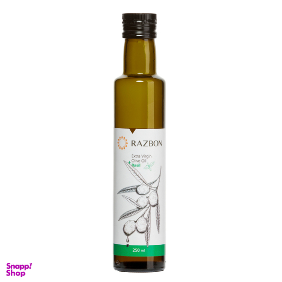 روغن زیتون فرابکر رزبن حاوی عصاره طبیعی ریحان حجم 250 میلی لیتر