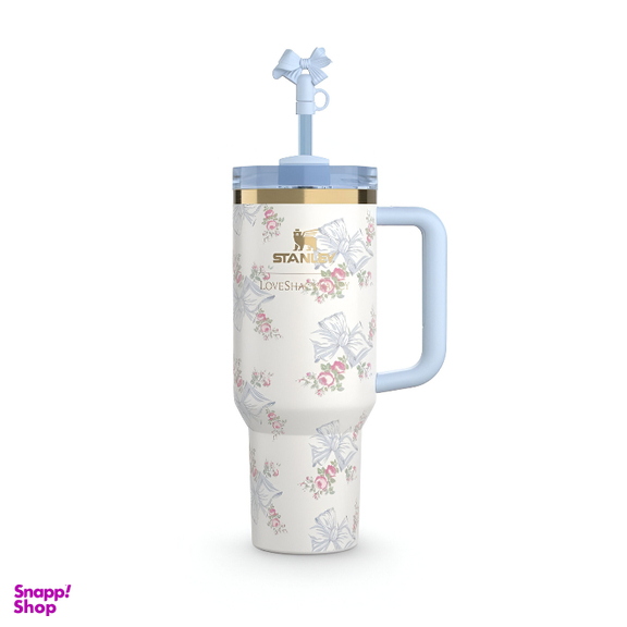 تراول ماگ استنلی مدل tumbler آبی جعبه کادویی ظرفیت 1180 میلی لیتر