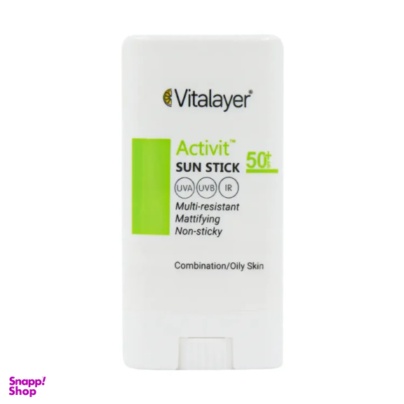 ضد آفتاب استیکی ویتالیر مدل SPF50 اکتیویت وزن 15 گرم