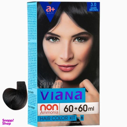 کیت رنگ مو ویانا شماره 3.0 رنگ قهوه ای