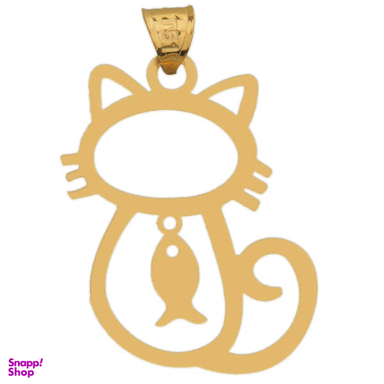 پلاک گردنبند طلا 18 عیار زنانه پانسی مدل گربه ماهی کد Ne6009