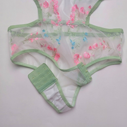 لباس خواب زنانه نوشه پوش مدل بادی توری فنردار کد 907