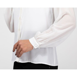 شومیز زنانه برنس مدل پرنیان رنگ سفید