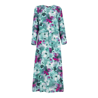 پیراهن ساحلی یقه گرد زنانه السانا مدل رنگین کد 220321 رنگ سبز