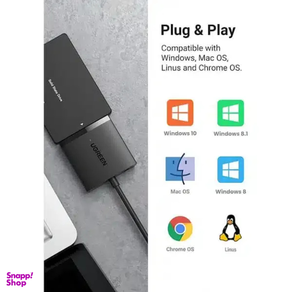 تبدیل USB 3.0 A به 3.5/2.5 SATA یوگرین مدل CM257 کد 60561