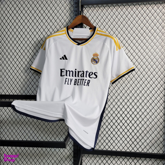 ست تیشرت و شلوارک ورزشی مردانه مدل رئال مادرید کد Home 2024