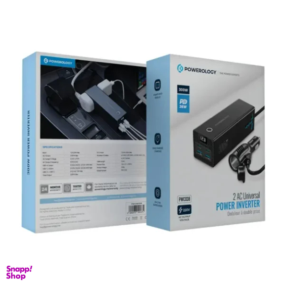 اینورتر 300 واتی خودرو پاورولوژی مدل PWCUQC038