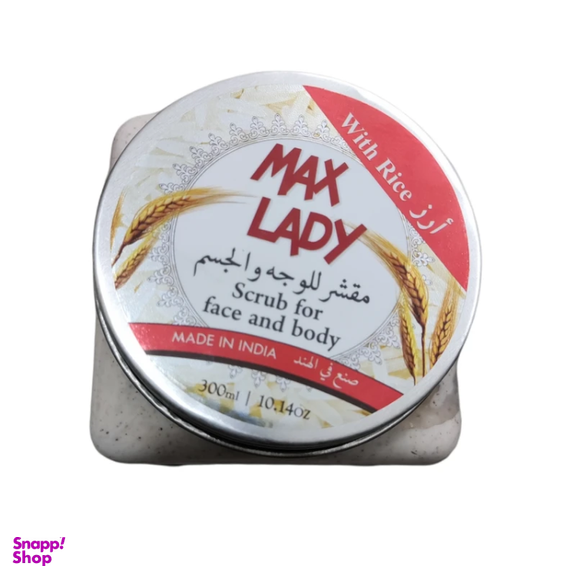 اسکراب لایه بردار پوست مکس لیدی مدل Rice حجم 300 میلی لیتر