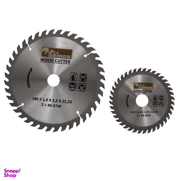 صفحه برش چوب سامکو مدل YP-180-115MM مجموعه 2 عددی