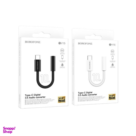 مبدل AUX OTG به USB-C بروفون مدل BV15