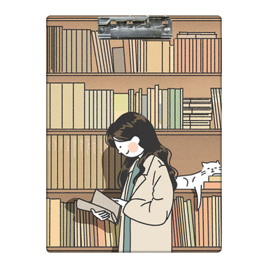 تخته شاسی بامبیلیپ طرح گربه و کتابخانه کد 1740711 سایز A4