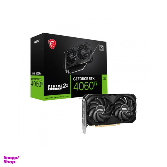 کارت گرافیک ام اس آی مدل GeForce RTX 4060 Ti VENTUS 2X BLACK 8G OC GDDR6