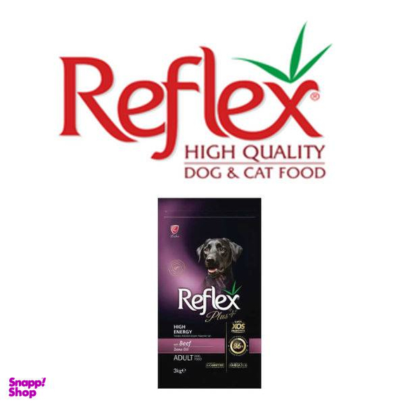غذای خشک سگ رفلکس پلاس مدل High Energy Beef وزن 1 کیلوگرم