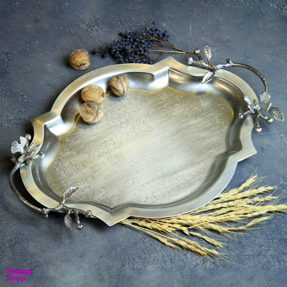 سينی پذیرایی سالی نو مدل گوشه دار کد N-6084