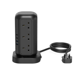 چند راهی برق پاورولوژی مدل  12 AC Sockets GaN Tower Hub PWCUQC025BK
