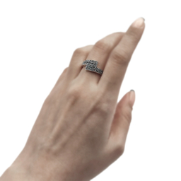 انگشتر نقره زنانه کد 12380