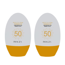 کرم ضد آفتاب بدون رنگ ایمجز SPF 50 مدل Protective مناسب انواع پوست حجم 45 میلی لیتر مجموعه 2 عددی
