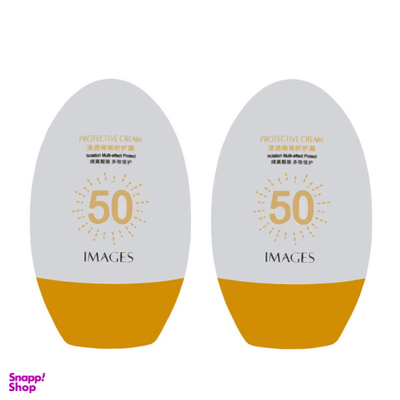 کرم ضد آفتاب بدون رنگ ایمجز SPF 50 مدل Protective مناسب انواع پوست حجم 45 میلی لیتر مجموعه 2 عددی