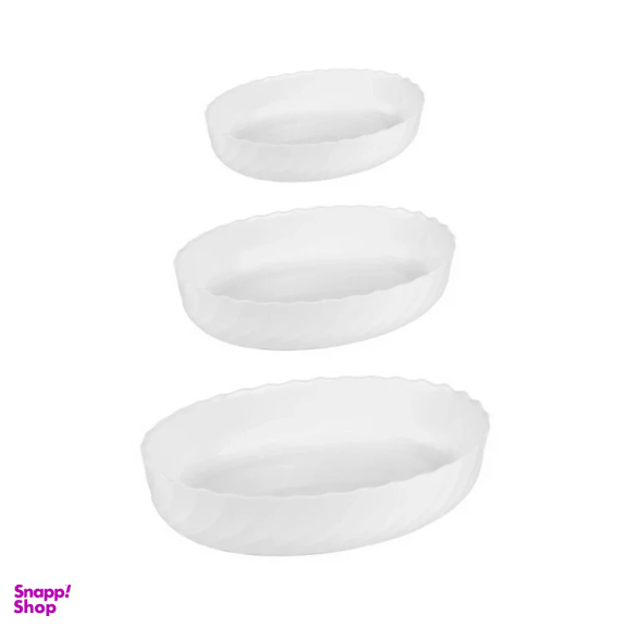 ظرف پخت گلدن اوپال مدل کنگره مجموعه 3 عددی