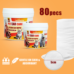 دستمال مرطوب گوش سگ و گربه کوالاپت مدل Ear wipes01 بسته 80 عددی
