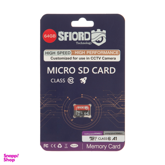 کارت حافظه microSDXC اسفیورد کلاس 10 ظرفیت 64 گیگابایت