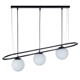 لوستر خطی آرام مدل 3 شعله حباب سفید کد 810