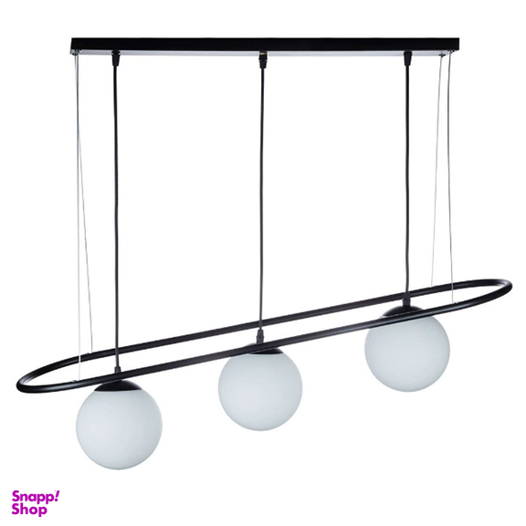 لوستر خطی آرام مدل 3 شعله حباب سفید کد 810