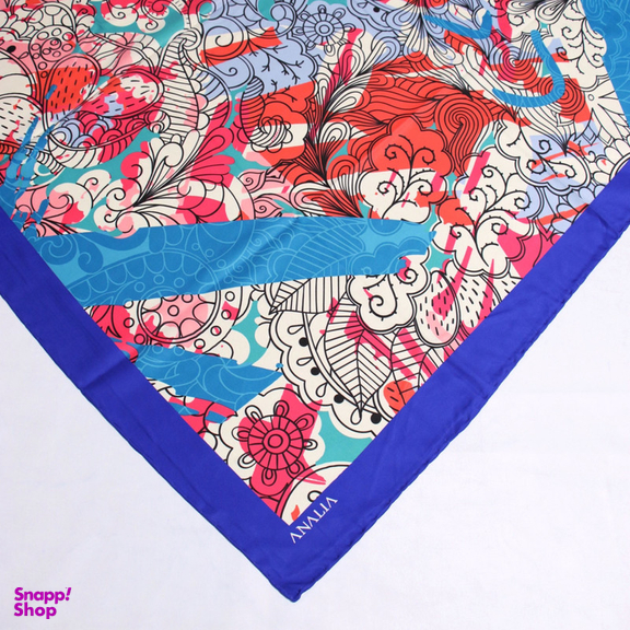 روسری زنانه آنالیا مدل ابریشم مزونی کد 9071