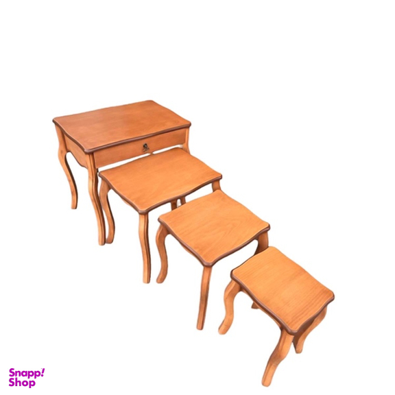 میز عسلی مدل F ساده مجموعه 4 عددی