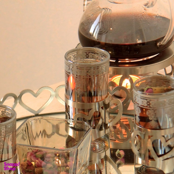 انگاره و استکان سالینو مدل قلب نیکل کد N-1381