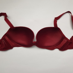 ست شورت و سوتین زنانه برتا مدل اسفنجی کد 6020KC رنگ زرشکی