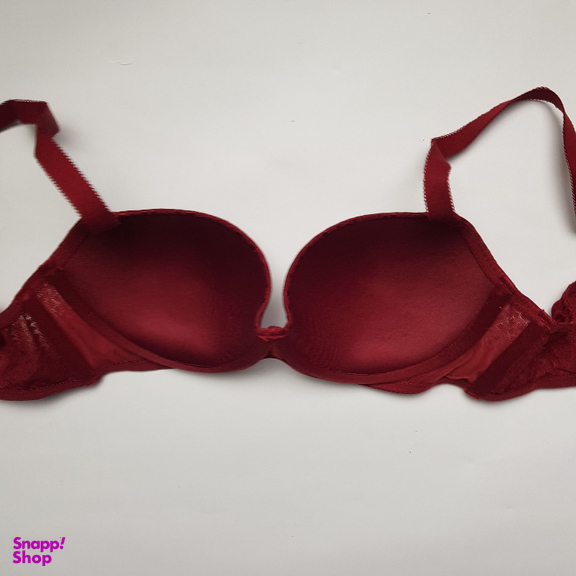 ست شورت و سوتین زنانه برتا مدل اسفنجی کد 6020KC رنگ زرشکی