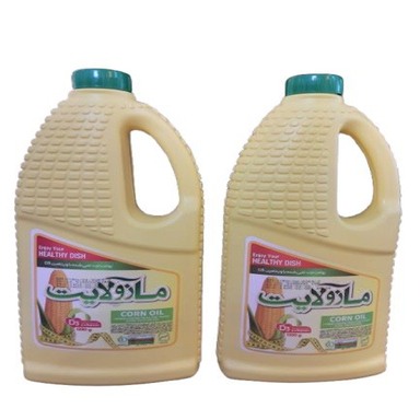 روغن مایع ذرت غنی شده با ویتامین D3 مازولایت وزن 1350 گرم بسته 2 عددی