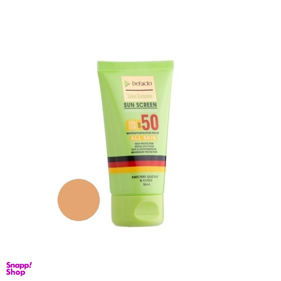 کرم ضد آفتاب رنگی دیفکتو SPF 50 مدل 02 ‌مناسب برای انواع پوست حجم 50 میلی‌ لیتر