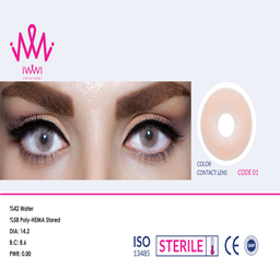 لنز چشم لئا مدل 01 رنگ عسلی به همراه نگهدارنده لنز