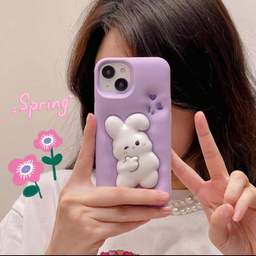 قاب موبایل مدل خرگوشی سیلیکونی مناسب اپل iPhone 15