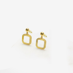 نیم ست طلا 18 عیار زنانه مدل مربعی