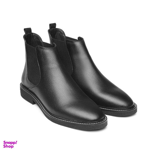 نیم بوت زنانه نوین چرم مدل 1633  WS3648 رنگ مشکی