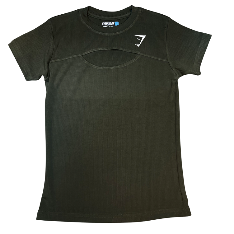 تیشرت ورزشی زنانه طرح جیمشارک کد 300600 رنگ یشمی