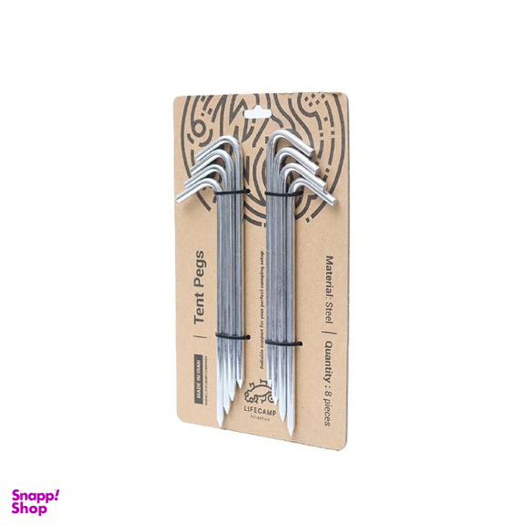 ميخ فولادی چادر لايف کمپ کد 45850 بسته 8 عددی