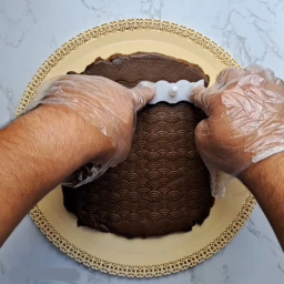 قالب و مهر دسر به گز مدل حلوا تزیینی طرح موج