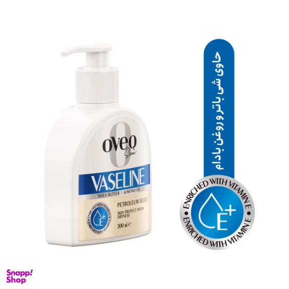 وازلین اوک شاین مدل شی باتر و عصاره روغن بادام حجم 200 میلی لیتر