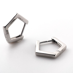 گوشواره 5 ضلعی زنانه طرح ژوپینگ کد XWE0001 رنگ نقره ای